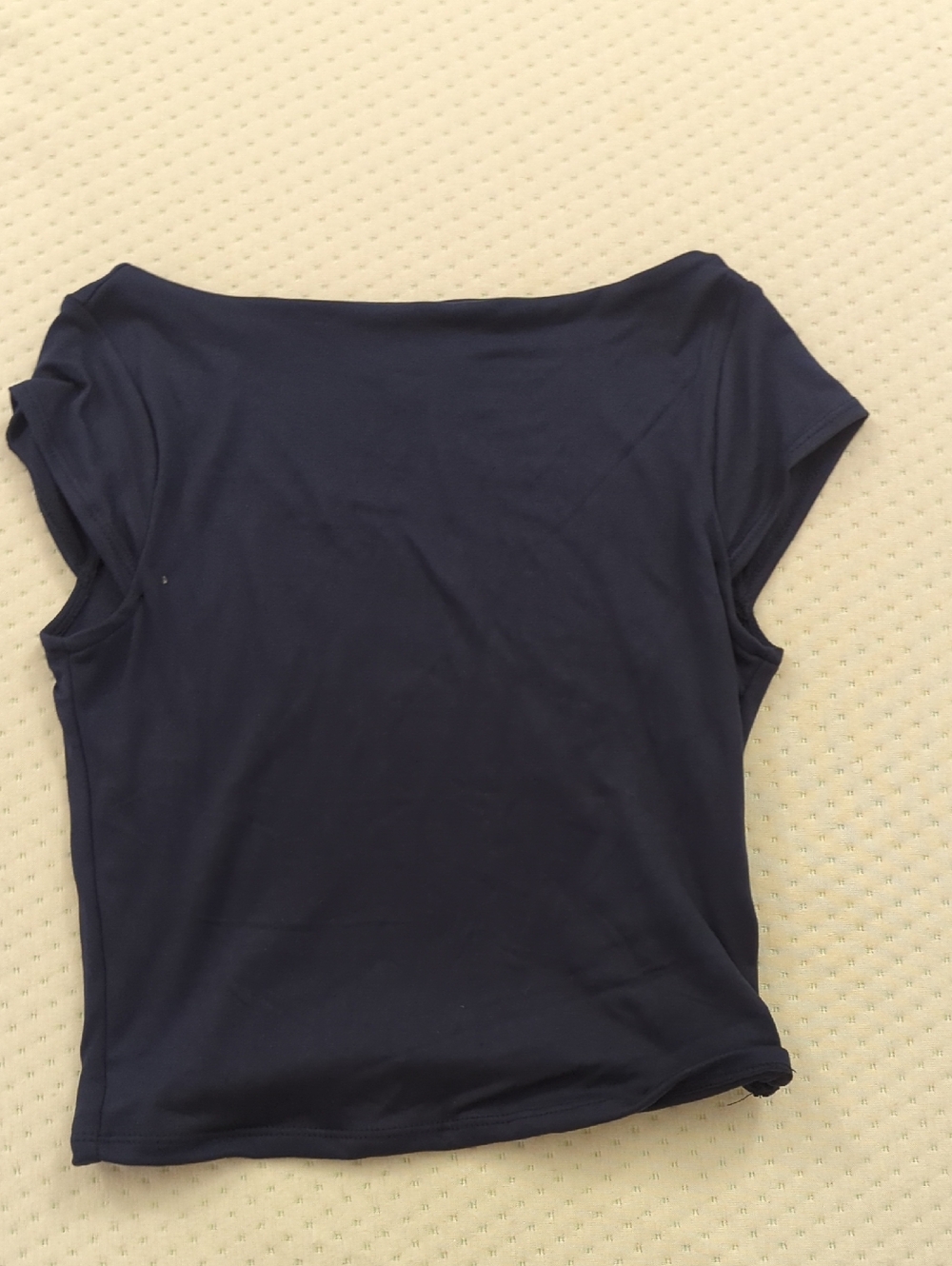 Women’s Navy Short Sleeve Boatneck Tee